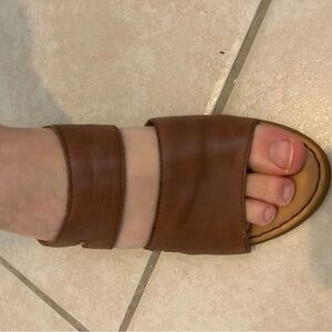 Born Tan Leather Sandals